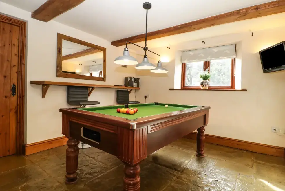 Games Room at Linhay Barn Conversion