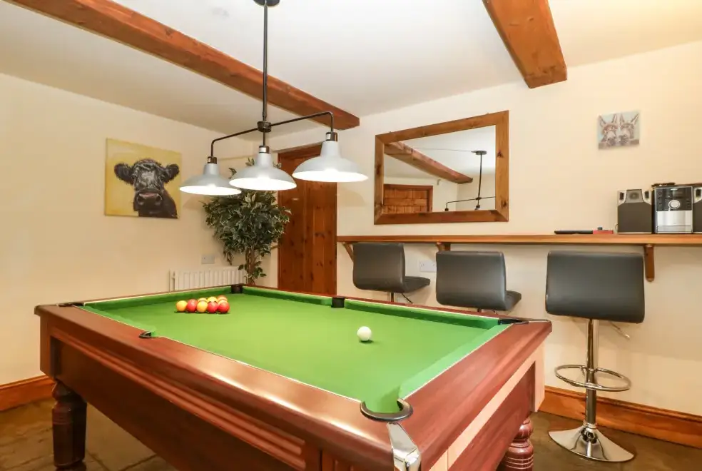 Games Room at Linhay Barn Conversion