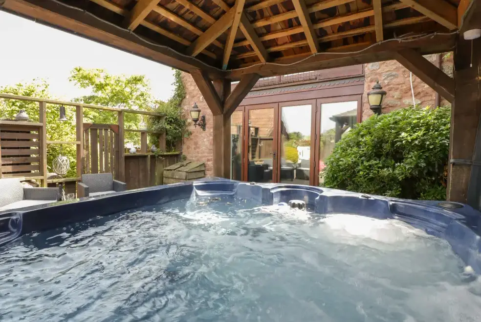 Private Hot Tub at Linhay Barn Conversion
