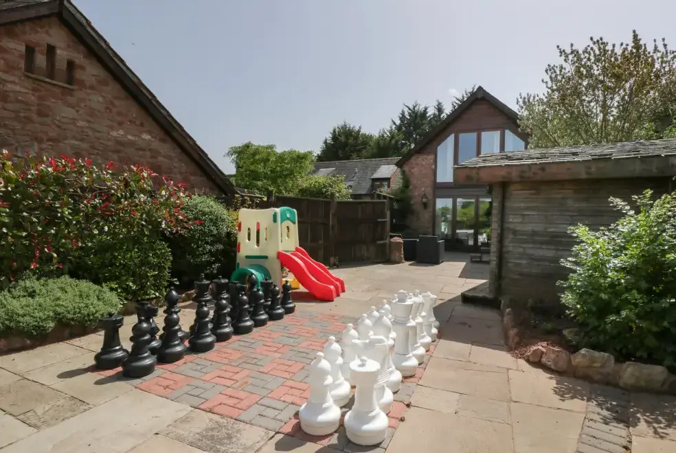 Outdoor games area at Linhay Barn Conversion