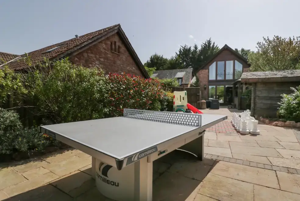 Outdoor games area at Linhay Barn Conversion