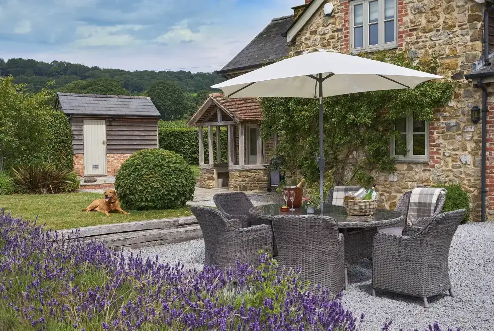 Garden furniture at Little Canwood House, Sleeps 7+1, 5* Gold Award Winning