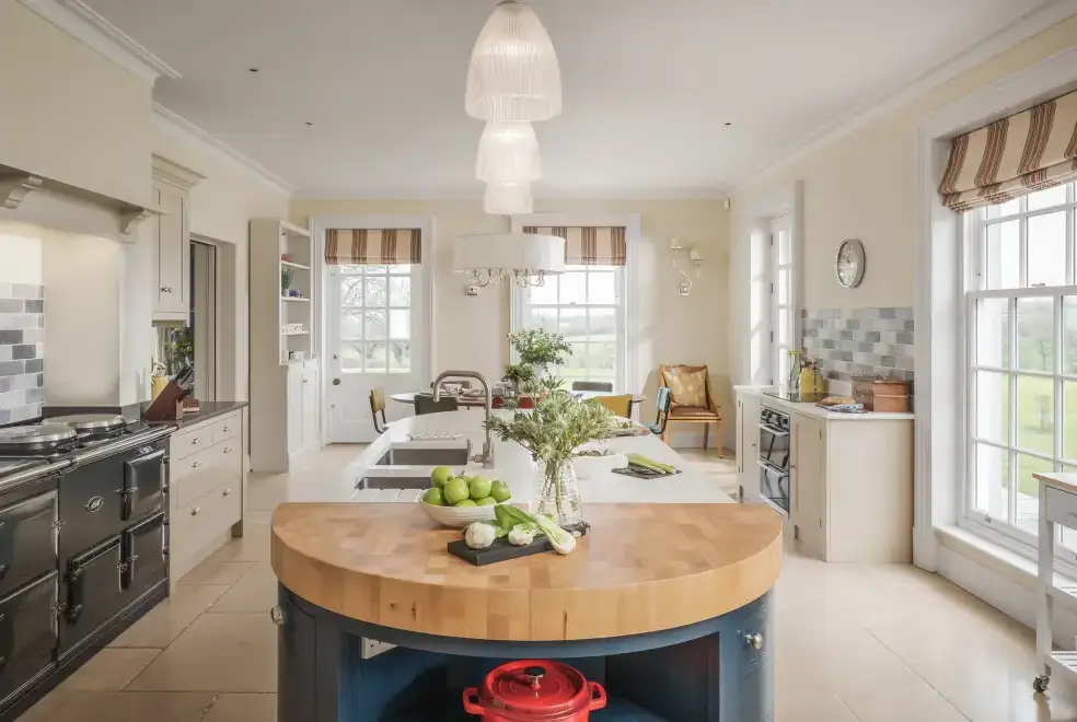 Farmhouse style kitchen at Little Cheriton House