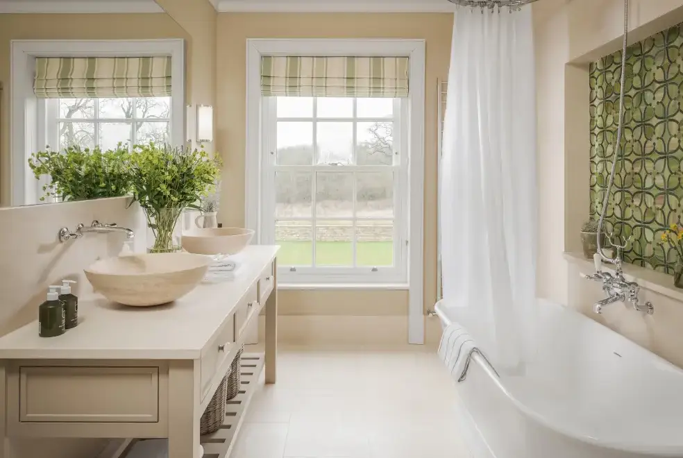 Family bathroom at Little Cheriton House