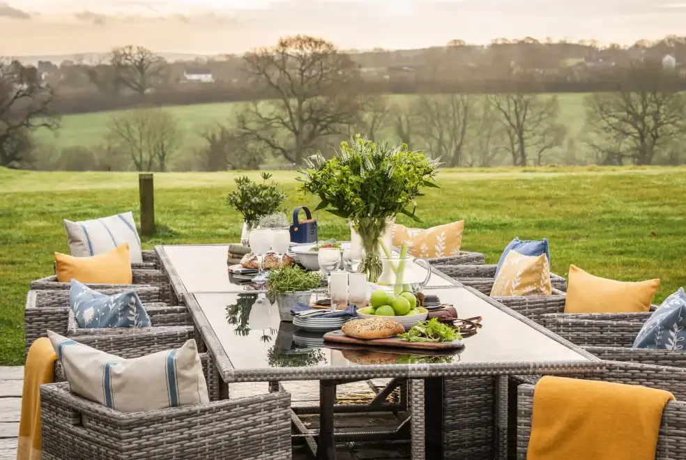 Garden furniture at Little Cheriton House