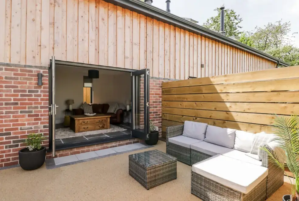 Patio area at Little Lugg