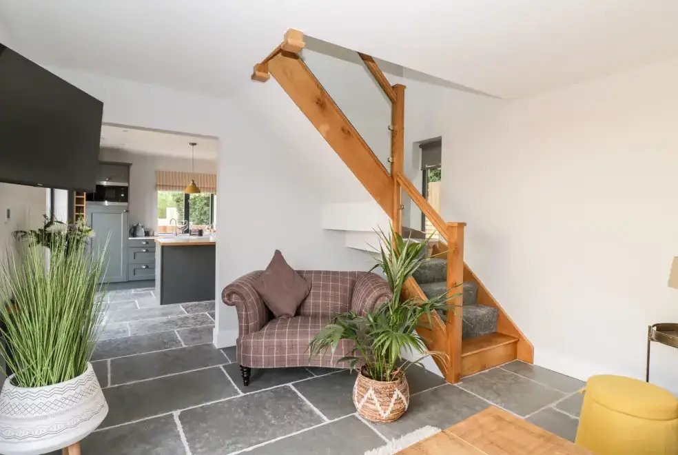 Open plan living area at Little Lugg