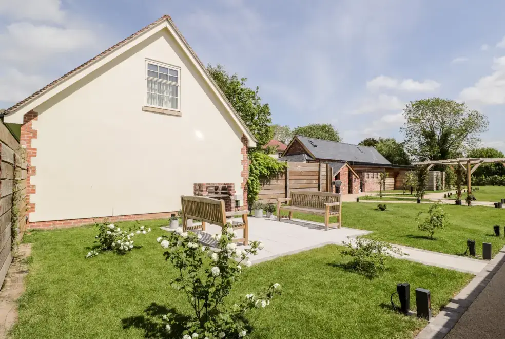 Enclosed garden at Little Lugg