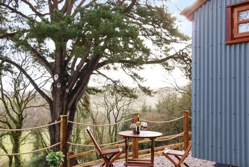 Countryside views at Little Silver Fox Shepherds Hut