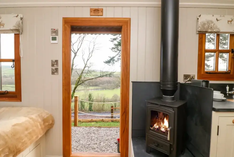 Countryside views at Little Silver Fox Shepherds Hut