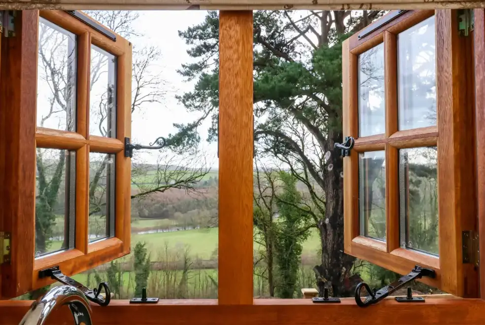 Countryside views at Little Silver Fox Shepherds Hut