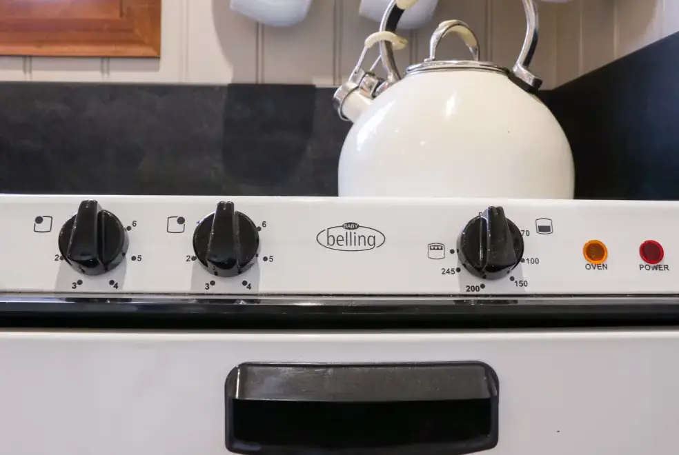 Well equipped kitchen at Little Silver Fox Shepherds Hut