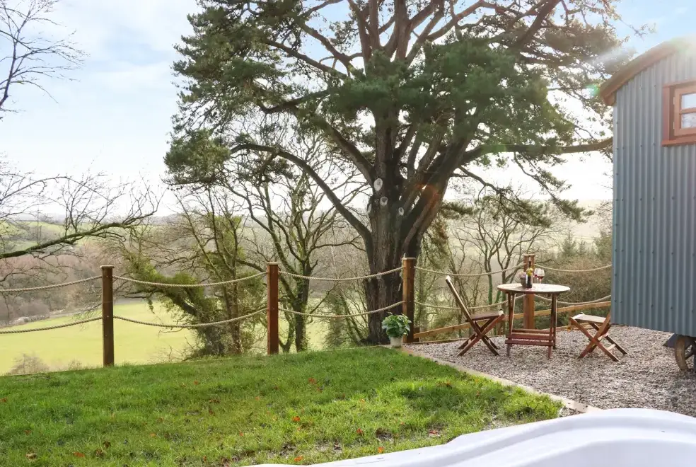 Countryside views at Little Silver Fox Shepherds Hut