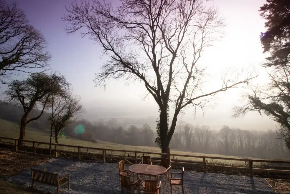 Countryside views at Little Silver Fox Shepherds Hut