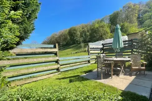 Enclosed garden at Lletty Bach, Carmarthenshire