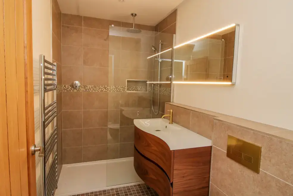 Shower room at Llety Cariad