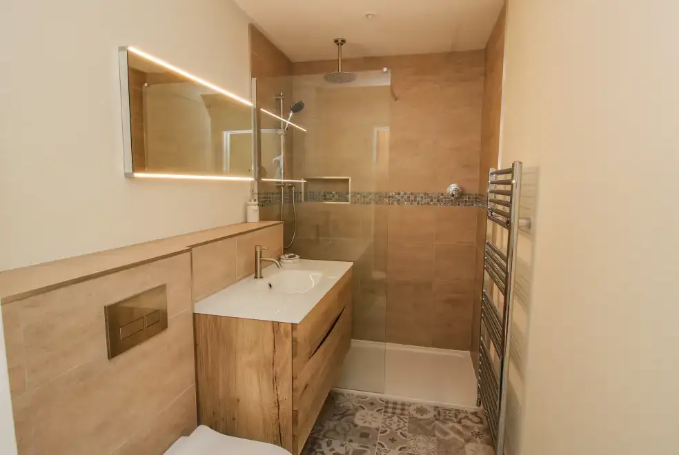Shower room at Llety Cariad
