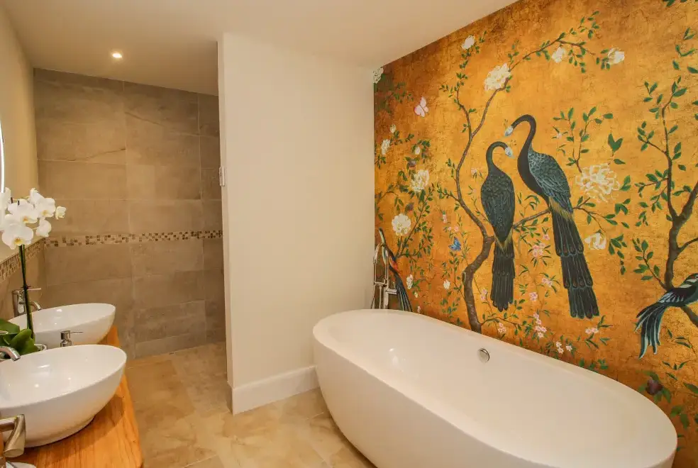 Ensuite bathroom at Llety Cariad