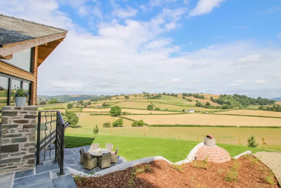 Countryside views at Llety Cariad