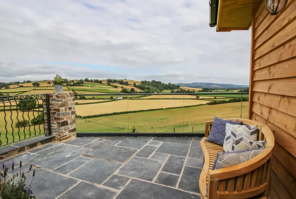 Countryside views at Llety Cariad