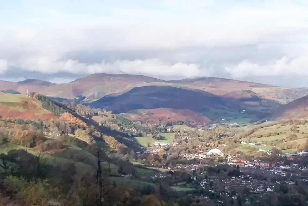 Countryside views at Llys Offa