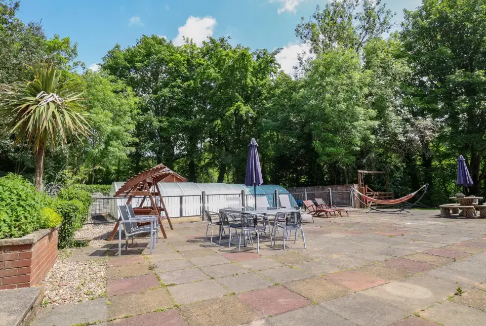 Patio area at Llys Offa