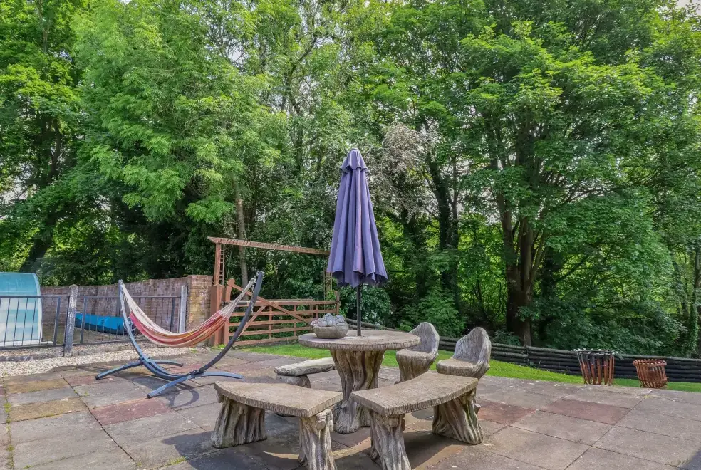Garden furniture at Llys Offa