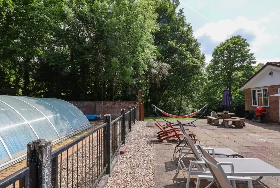 Patio area at Llys Offa