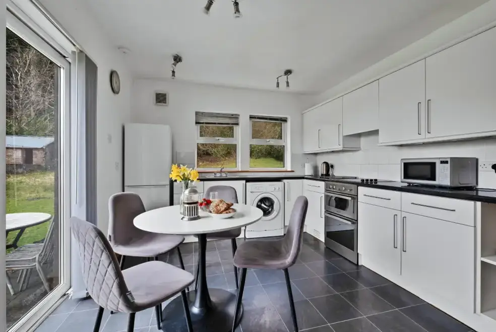 Well equipped kitchen at Lochead Cottage