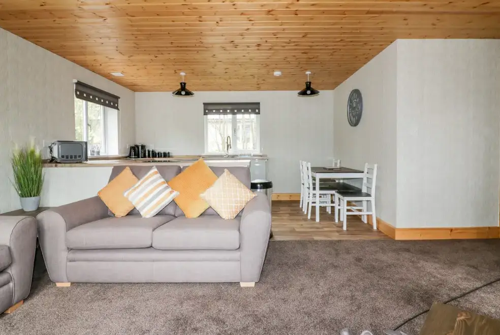 Open plan living area at Lodge Two