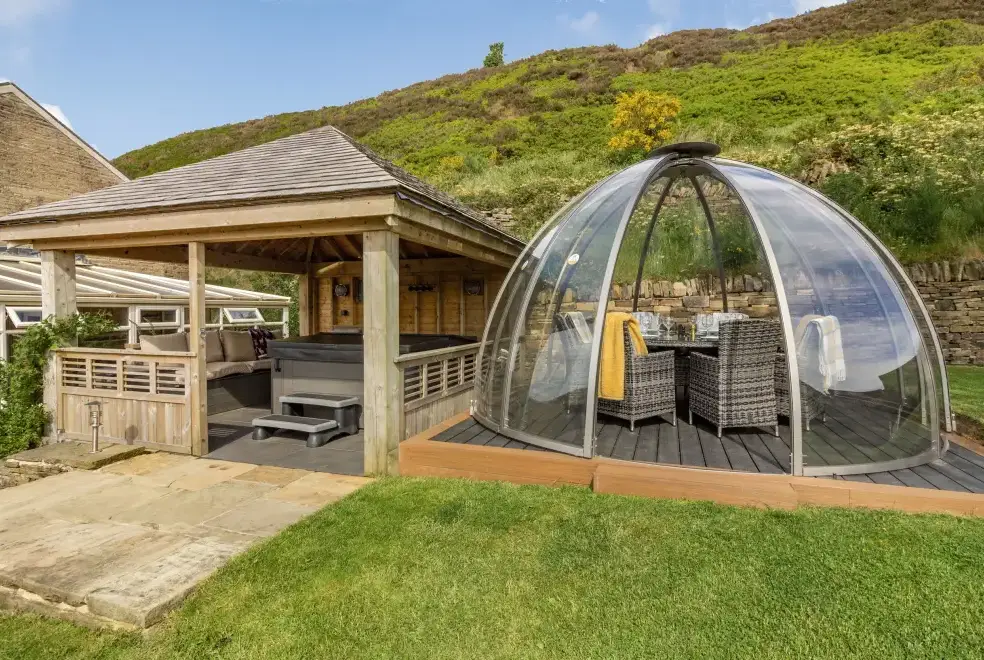 Decked area at Long Ing Farm