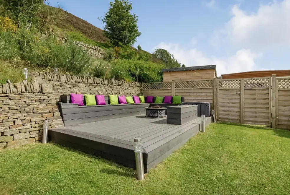 Decked area at Long Ing Farm