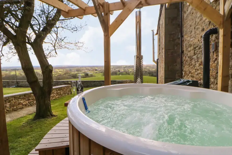 Private Hot Tub at Low Shipley Barn, North Pennines