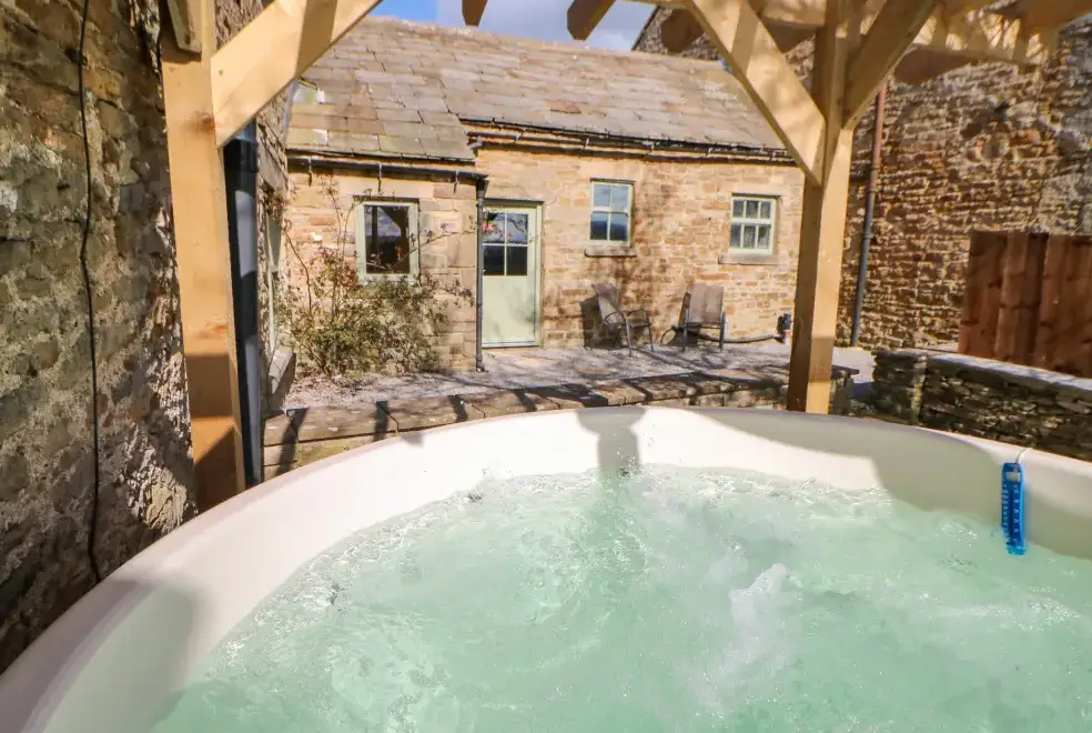 Private Hot Tub at Low Shipley Barn, North Pennines