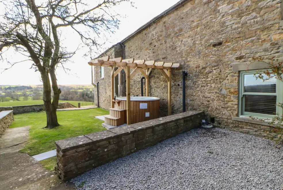 Private Hot Tub at Low Shipley Barn, North Pennines