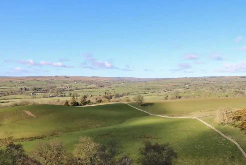 Countryside views at Low Shipley Barn, North Pennines