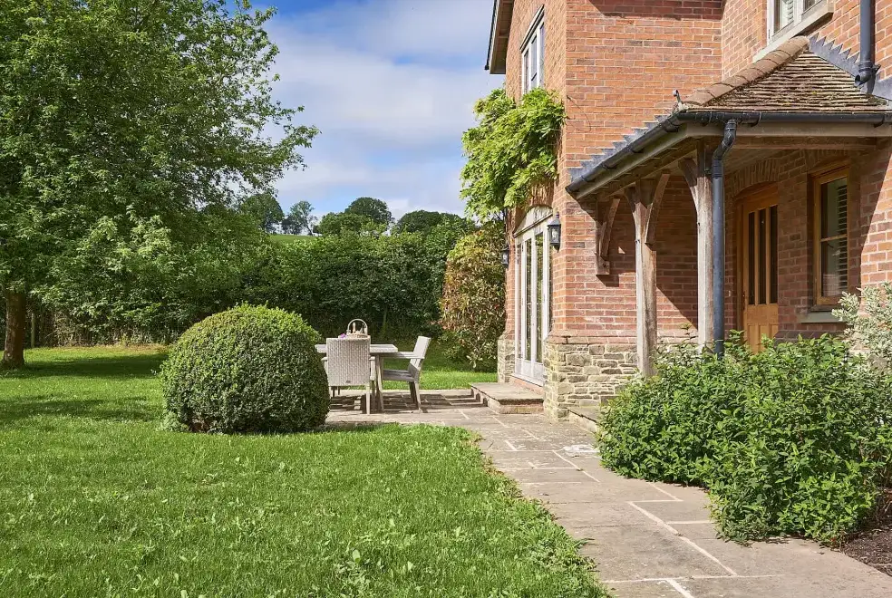 Garden at  Lower Canwood sleeps 9+1