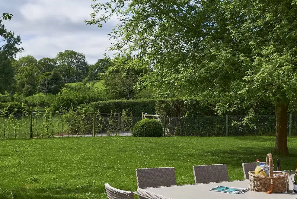 Garden at  Lower Canwood sleeps 9+1