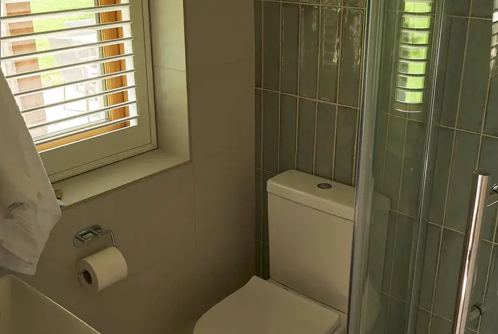 Ensuite bathroom at  Lower Canwood sleeps 9+1