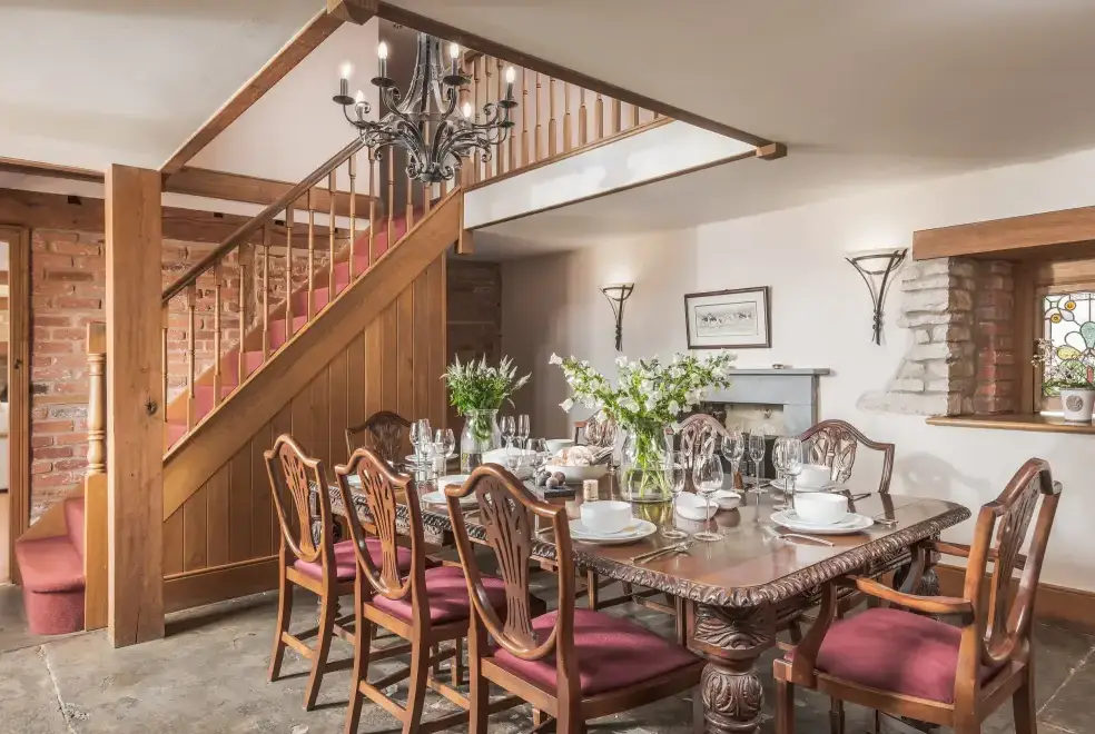 Dining room at Lower Hedge Farm 