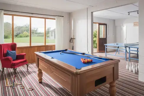 Games Room at Lower Hedge Farm , Somerset
