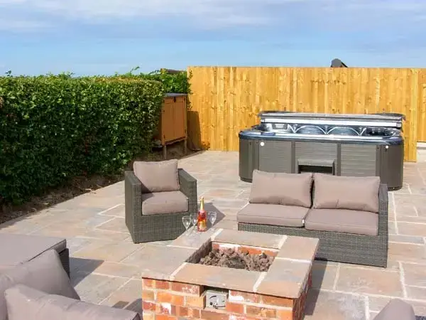 Patio area at Lower Lodge near Shrewsbury