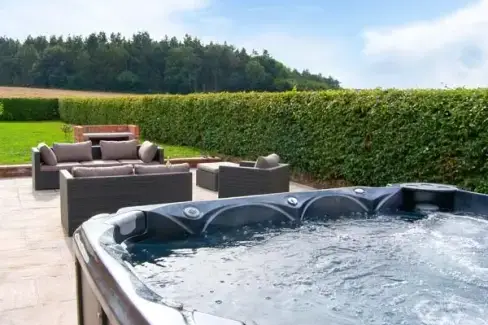 Private Hot Tub at Lower Lodge near Shrewsbury, Shropshire