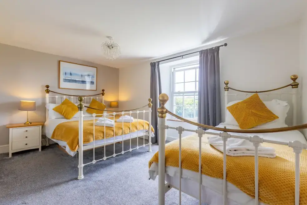 Bedroom at Lower Northcott  Farmhouse