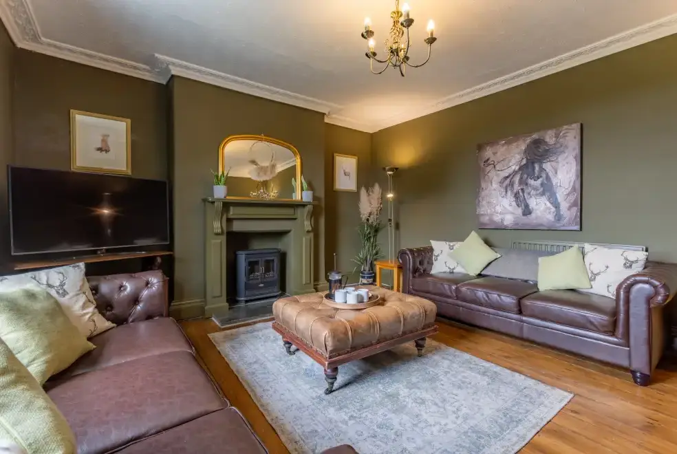 Lounge at Lower Northcott  Farmhouse