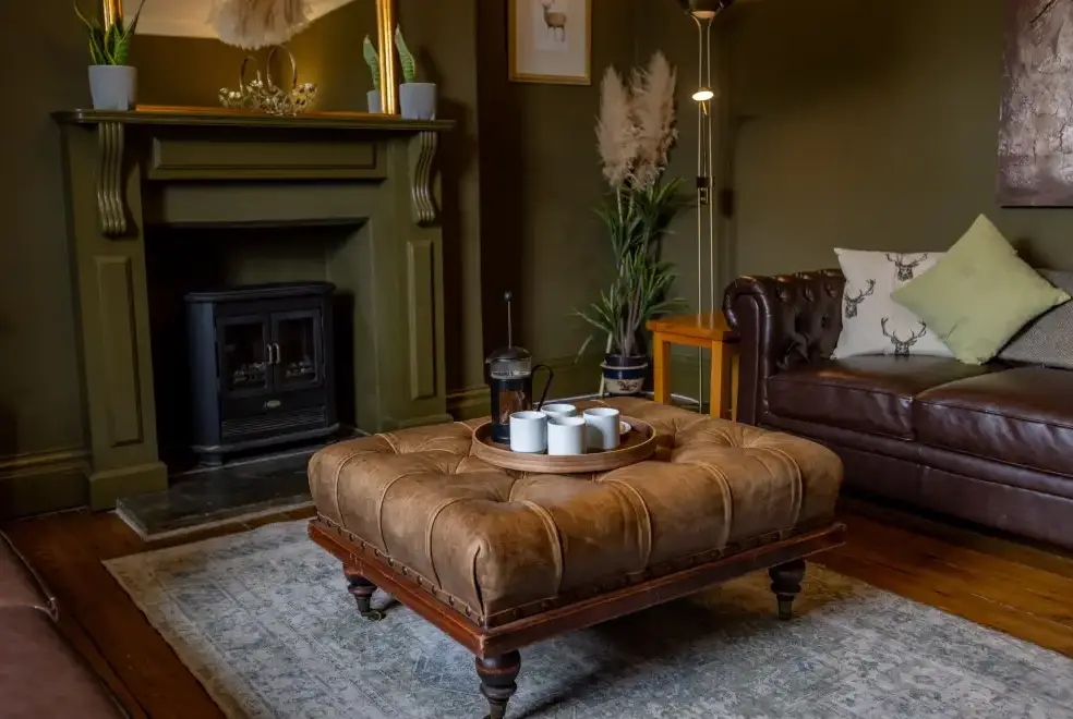 Lounge at Lower Northcott  Farmhouse