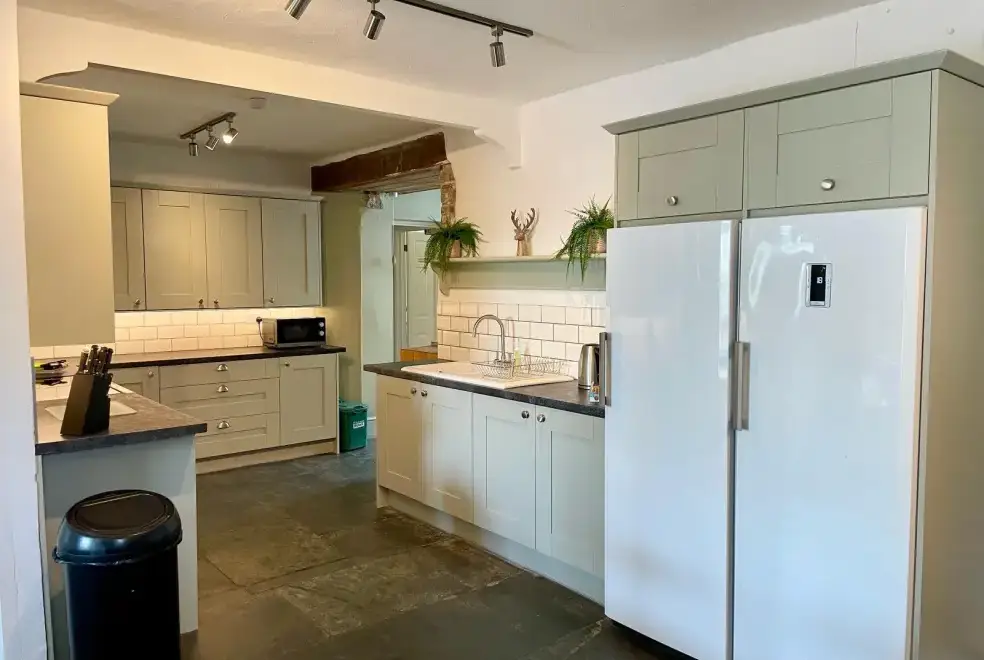 Kitchen/diner at Lower Northcott  Farmhouse