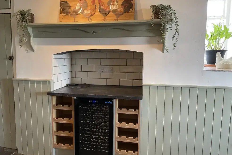 Farmhouse style kitchen at Lower Northcott  Farmhouse