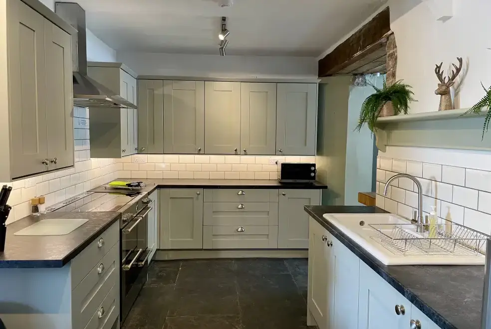 Kitchen/diner at Lower Northcott  Farmhouse