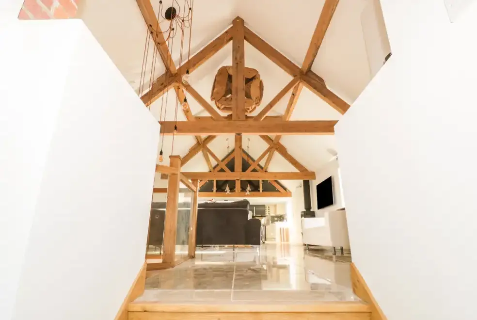 Open plan living area at Lower Tundridge Cottage